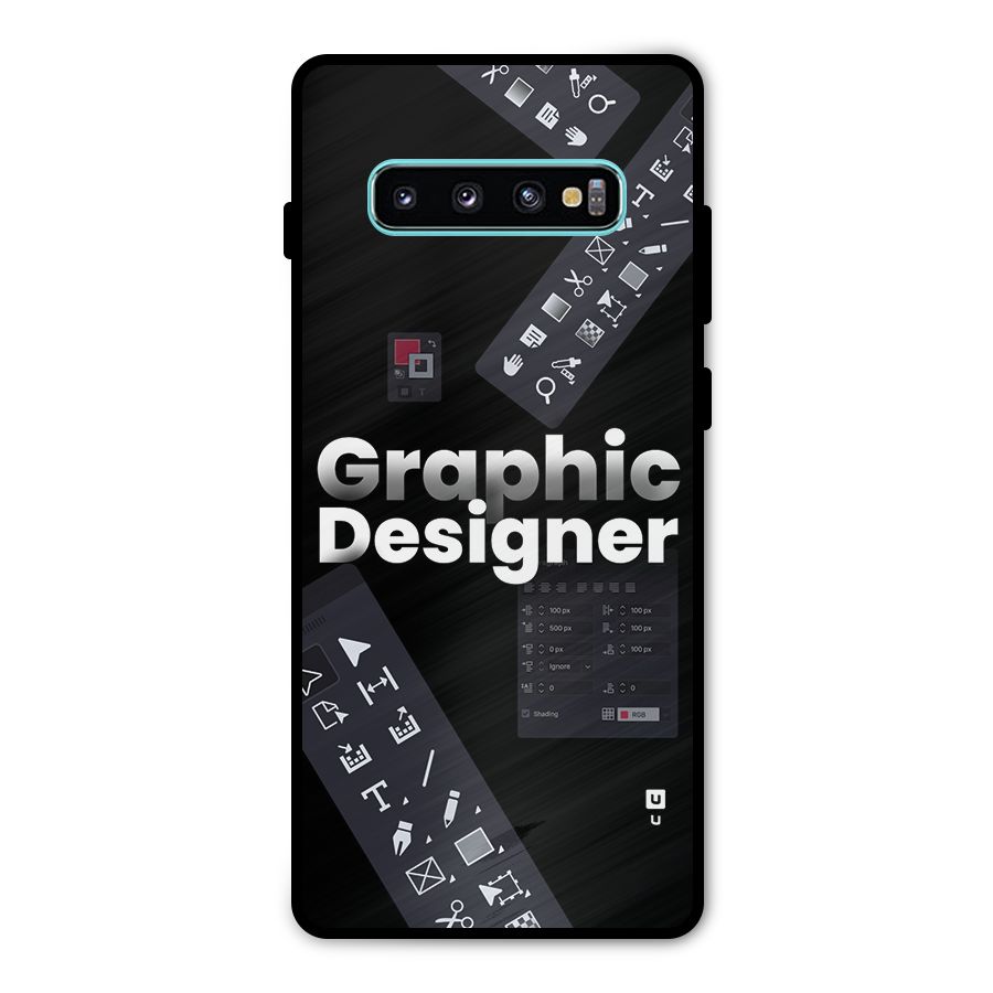 Graphic Designer Tools Metal Back Case for Galaxy S10 Plus