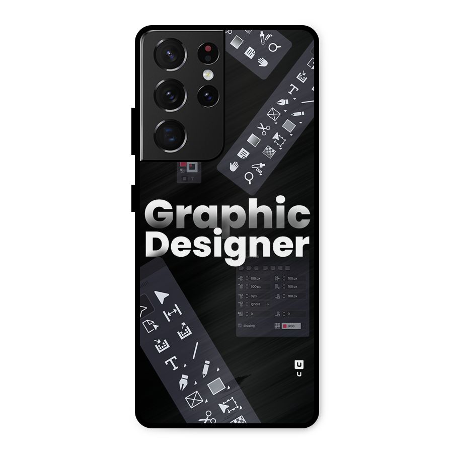 Graphic Designer Tools Metal Back Case for Galaxy S21 Ultra 5G