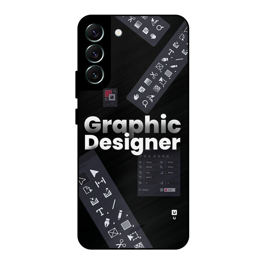 Graphic Designer Tools Metal Back Case for Galaxy S22 Plus 5G