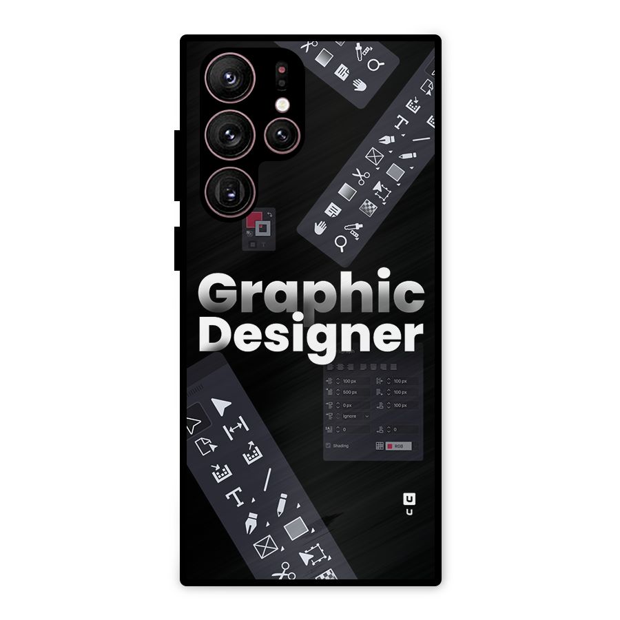 Graphic Designer Tools Metal Back Case for Galaxy S22 Ultra 5G