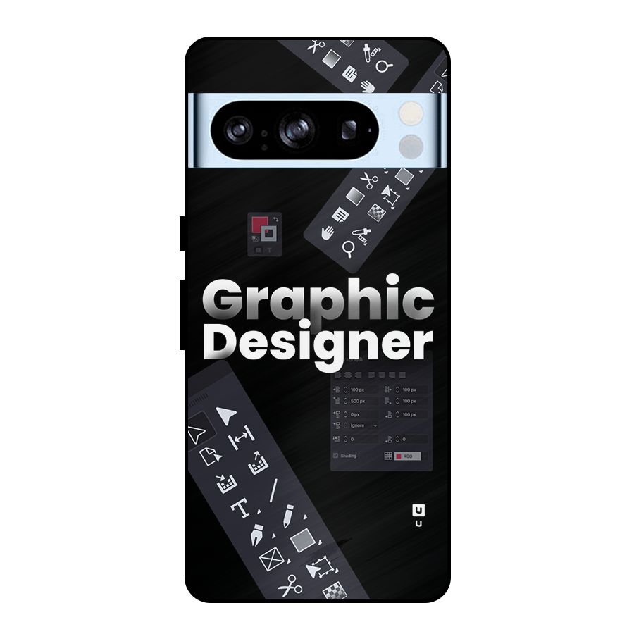 Graphic Designer Tools Metal Back Case for Google Pixel 8 Pro