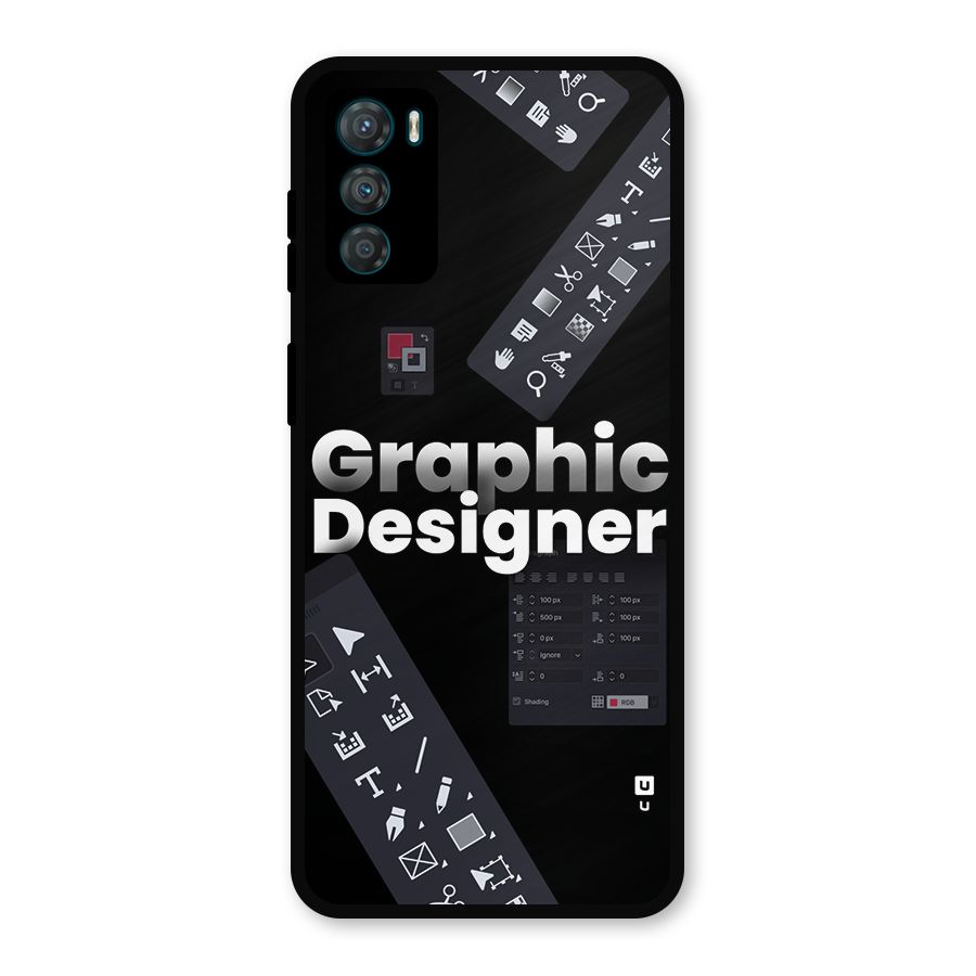 Graphic Designer Tools Metal Back Case for Moto G42