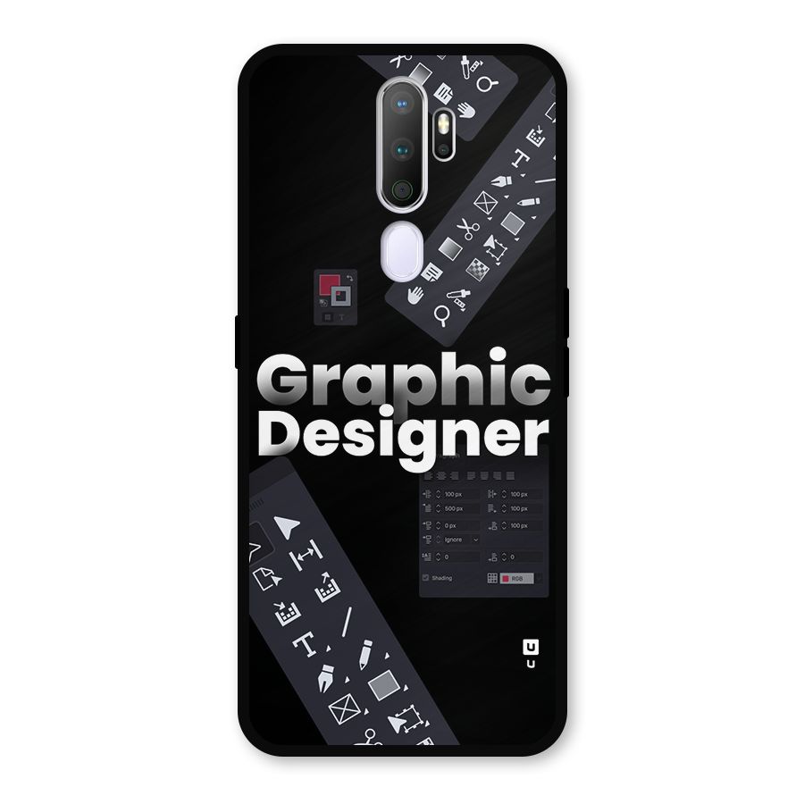 Graphic Designer Tools Metal Back Case for Oppo A9 (2020)