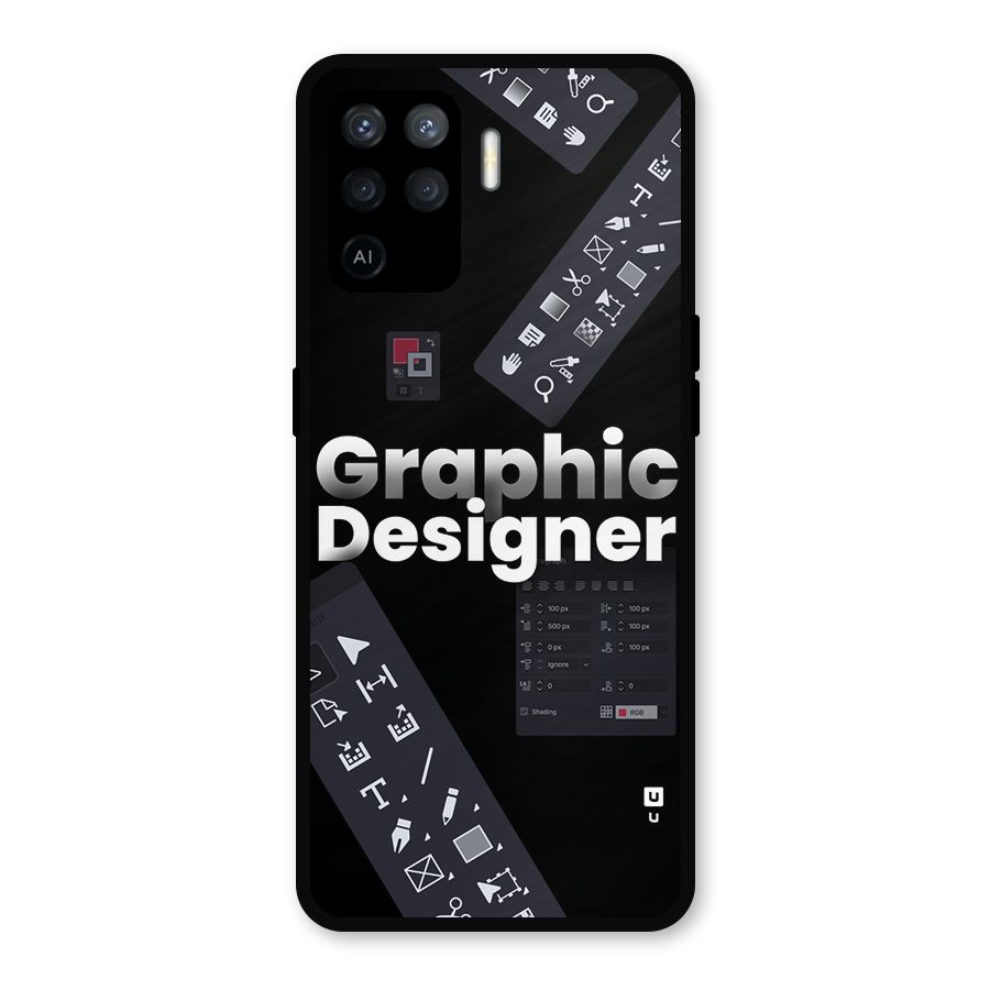 Graphic Designer Tools Metal Back Case for Oppo F19 Pro