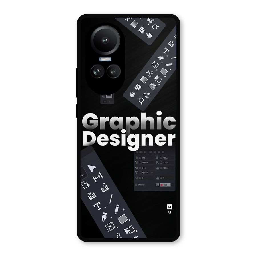 Graphic Designer Tools Metal Back Case for Oppo Reno10
