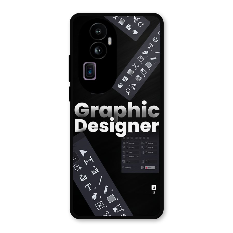Graphic Designer Tools Metal Back Case for Oppo Reno10 Pro Plus