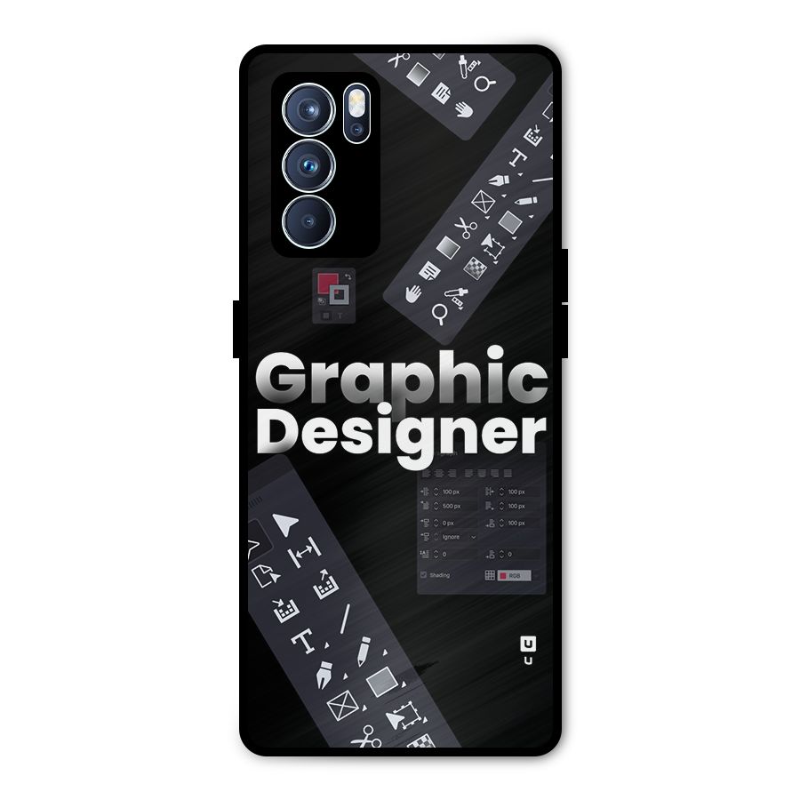 Graphic Designer Tools Metal Back Case for Oppo Reno6 Pro 5G