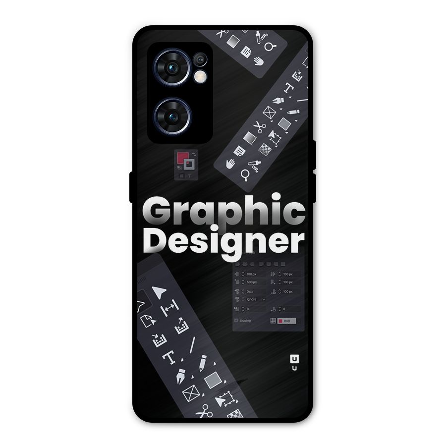 Graphic Designer Tools Metal Back Case for Oppo Reno7 5G