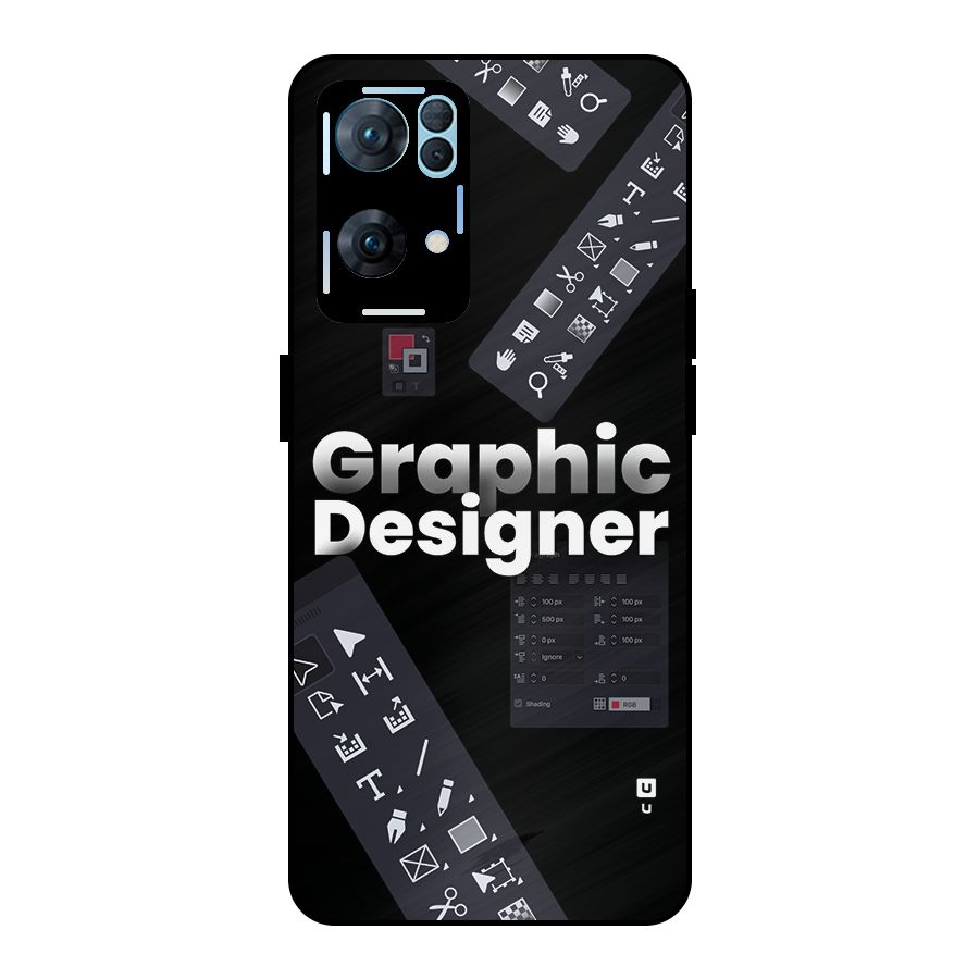 Graphic Designer Tools Metal Back Case for Oppo Reno7 Pro 5G