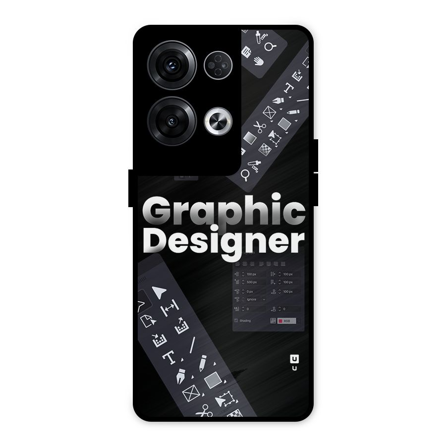 Graphic Designer Tools Metal Back Case for Oppo Reno8 Pro 5G