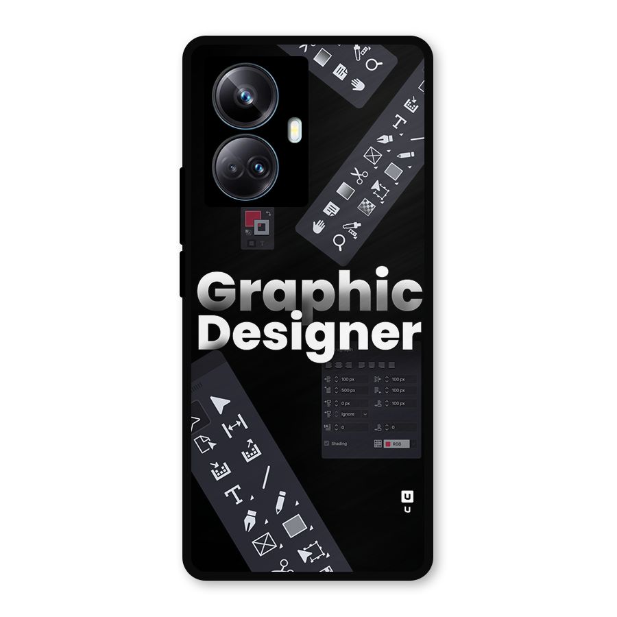 Graphic Designer Tools Metal Back Case for Realme 10 Pro Plus