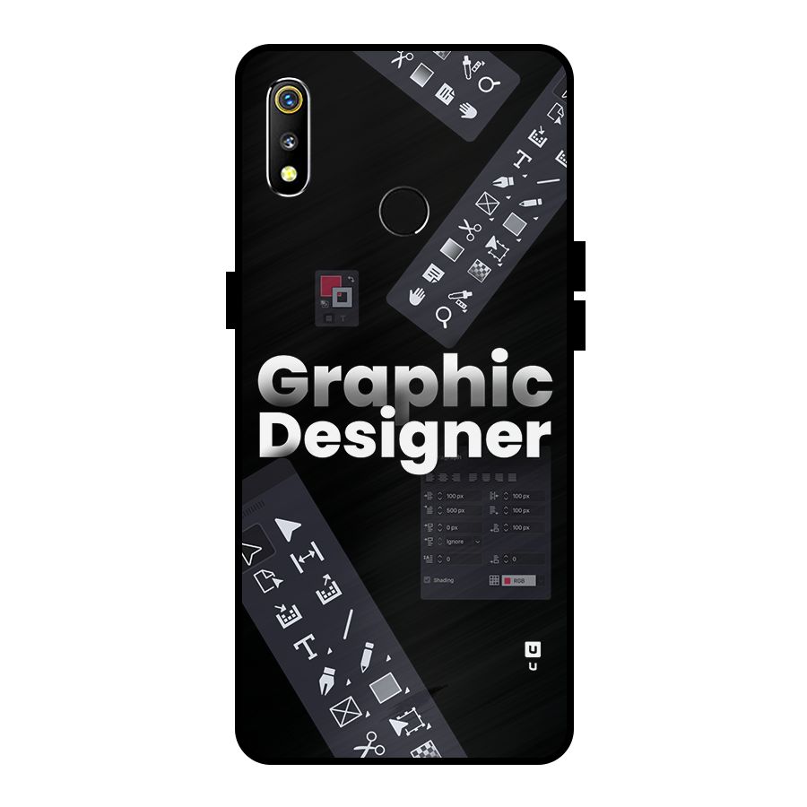 Graphic Designer Tools Metal Back Case for Realme 3i