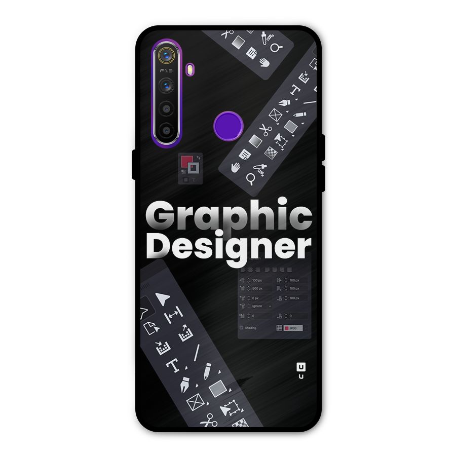 Graphic Designer Tools Metal Back Case for Realme 5