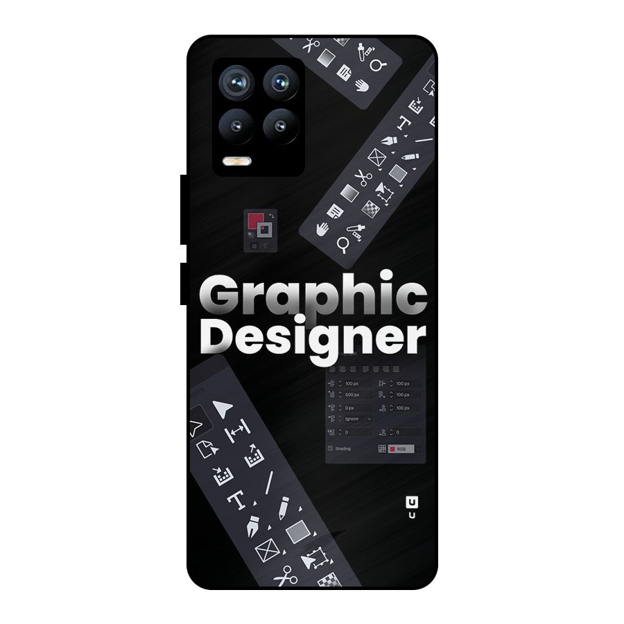 Graphic Designer Tools Metal Back Case for Realme 8 Pro