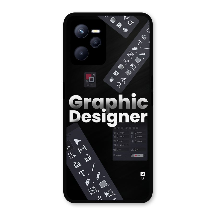 Graphic Designer Tools Metal Back Case for Realme C35