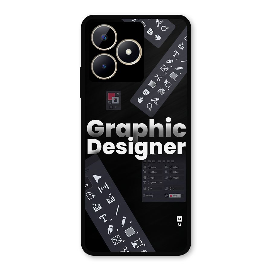 Graphic Designer Tools Metal Back Case for Realme C53