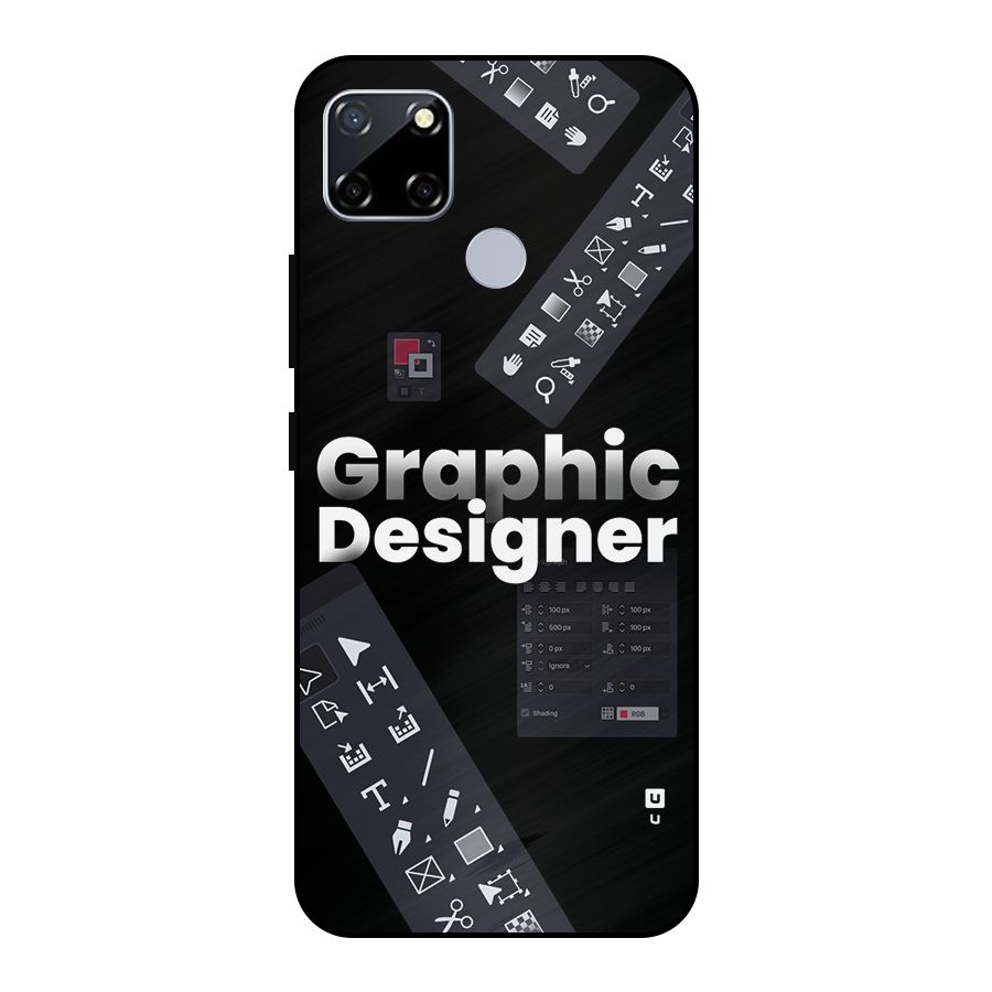 Graphic Designer Tools Metal Back Case for Realme Narzo 30A