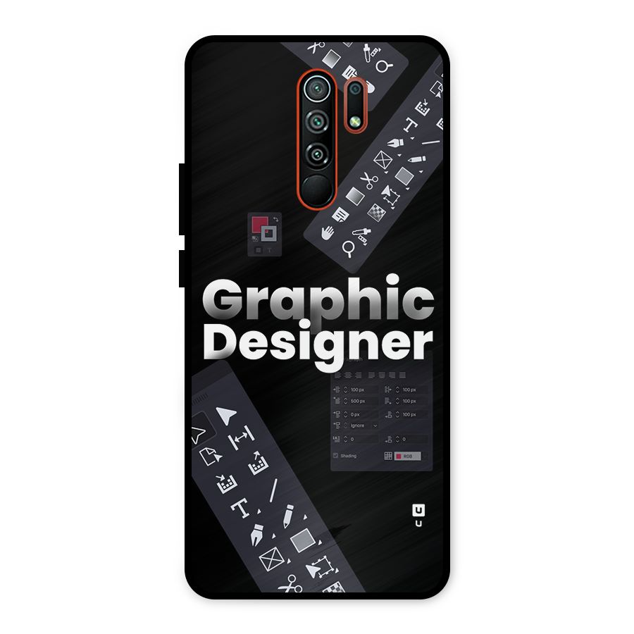 Graphic Designer Tools Metal Back Case for Redmi 9 Prime