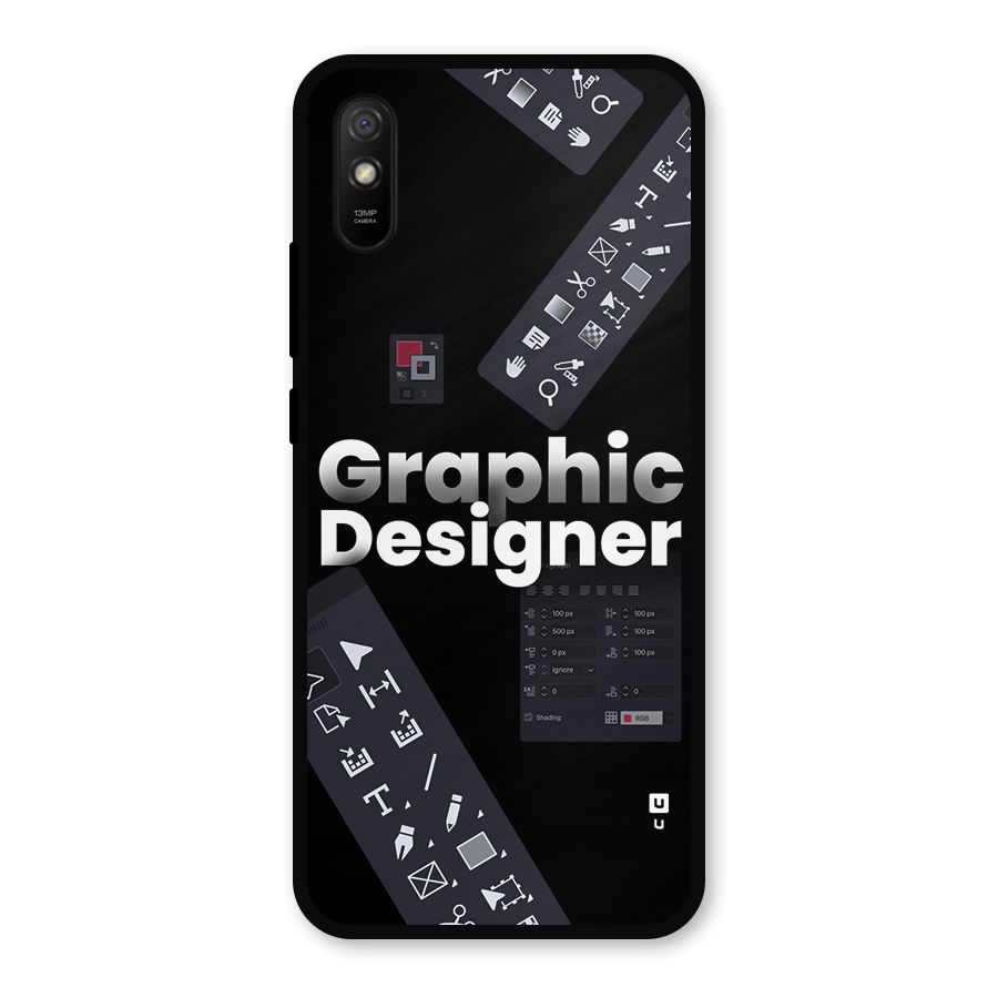 Graphic Designer Tools Metal Back Case for Redmi 9i