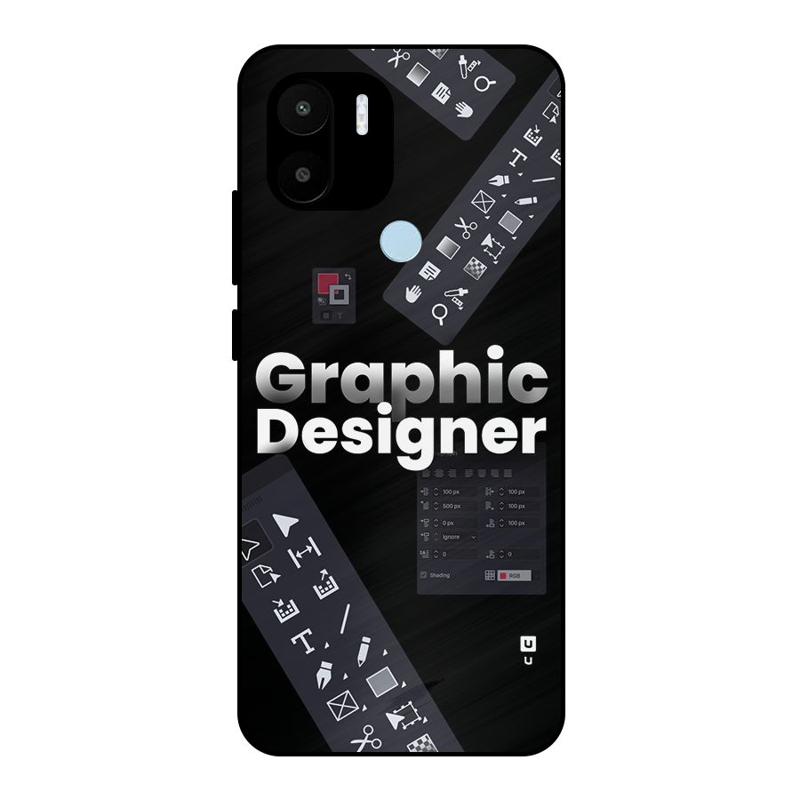 Graphic Designer Tools Metal Back Case for Redmi A2 Plus