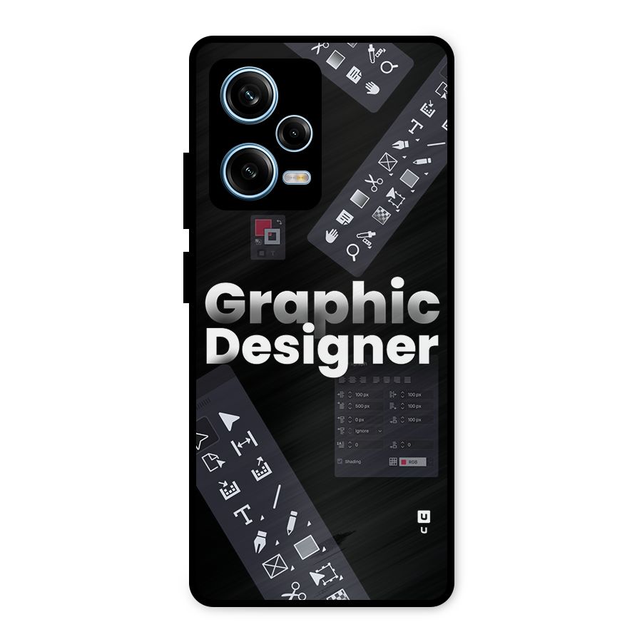Graphic Designer Tools Metal Back Case for Redmi Note 12 Pro
