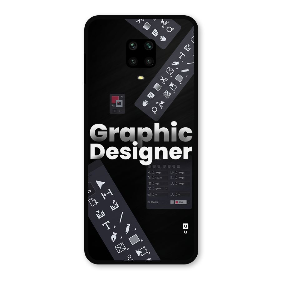 Graphic Designer Tools Metal Back Case for Redmi Note 9 Pro