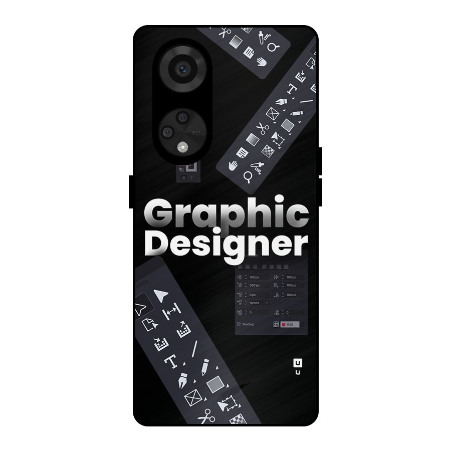 Graphic Designer Tools Metal Back Case for Reno8 T 5G