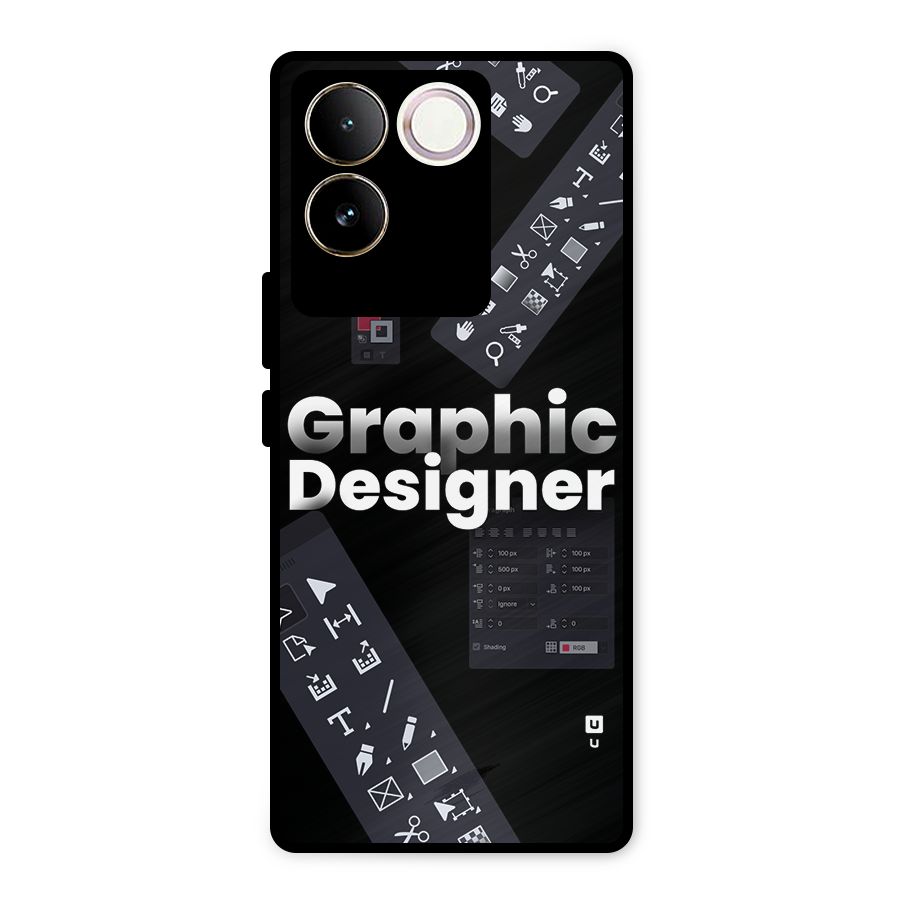 Graphic Designer Tools Metal Back Case for Vivo T2 Pro