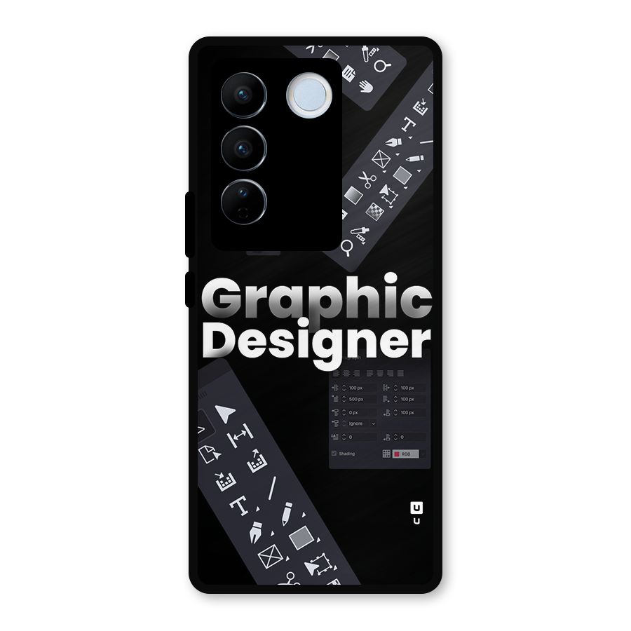 Graphic Designer Tools Metal Back Case for Vivo V27