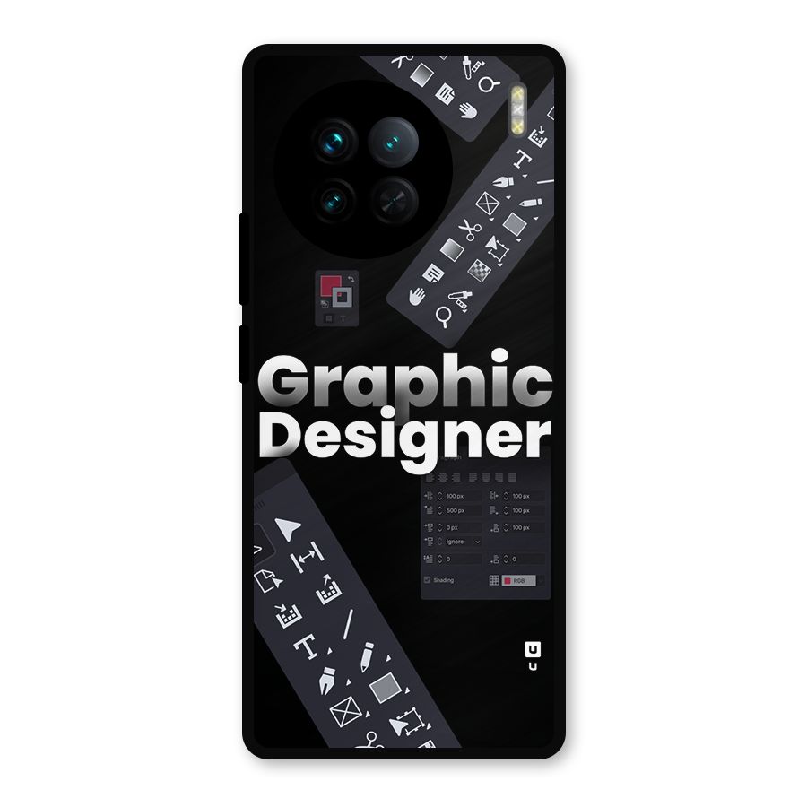 Graphic Designer Tools Metal Back Case for Vivo X90