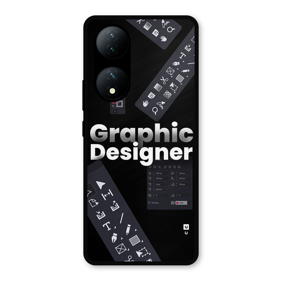 Graphic Designer Tools Metal Back Case for Vivo Y100a