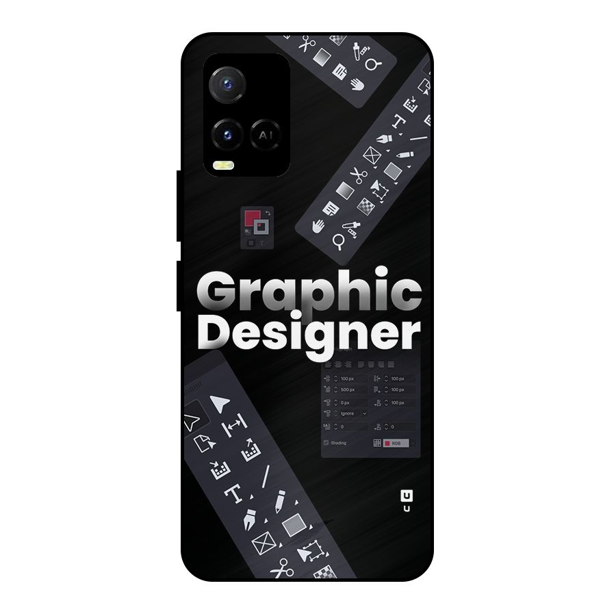 Graphic Designer Tools Metal Back Case for Vivo Y21