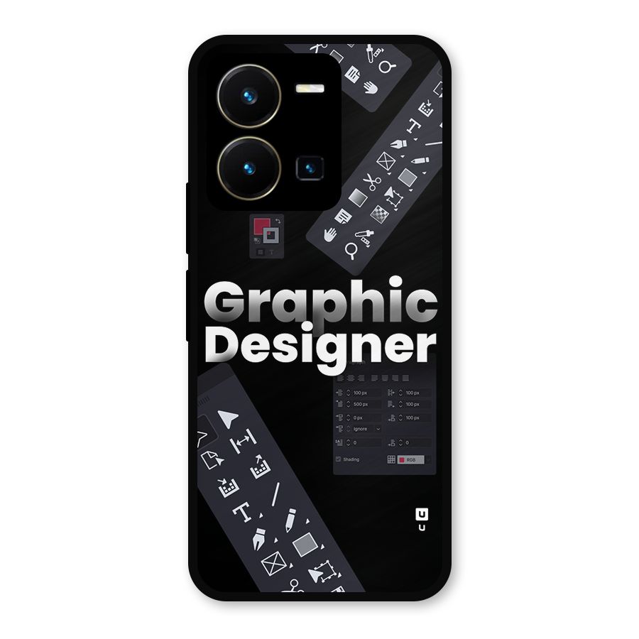 Graphic Designer Tools Metal Back Case for Vivo Y35