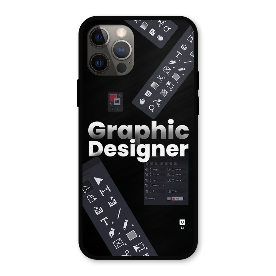 Graphic Designer Tools Metal Back Case for iPhone 12 Pro