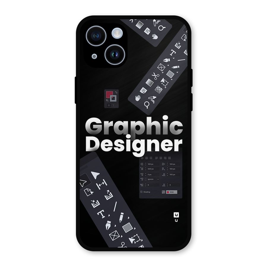 Graphic Designer Tools Metal Back Case for iPhone 14