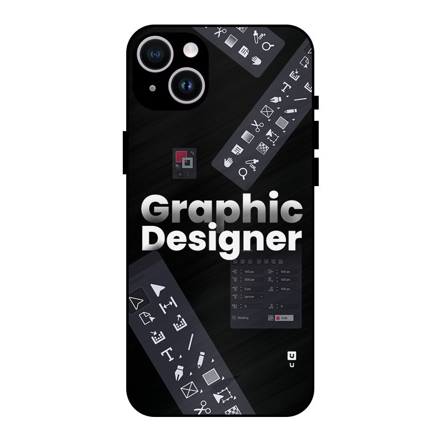 Graphic Designer Tools Metal Back Case for iPhone 14 Plus