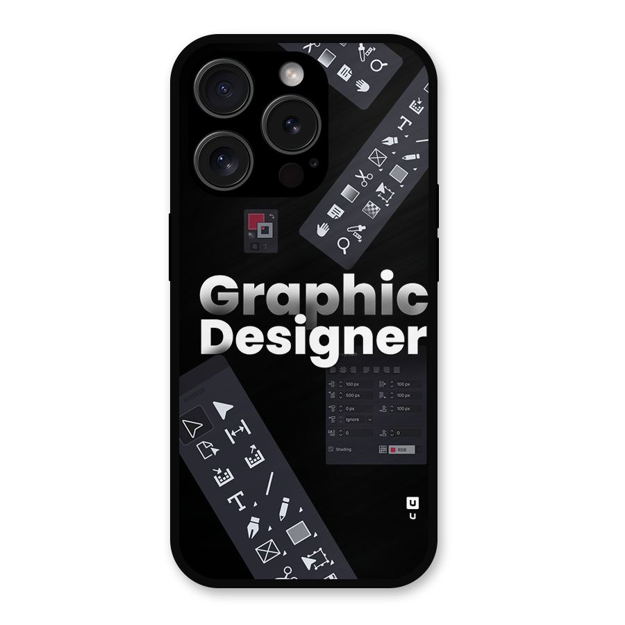 Graphic Designer Tools Metal Back Case for iPhone 15 Pro