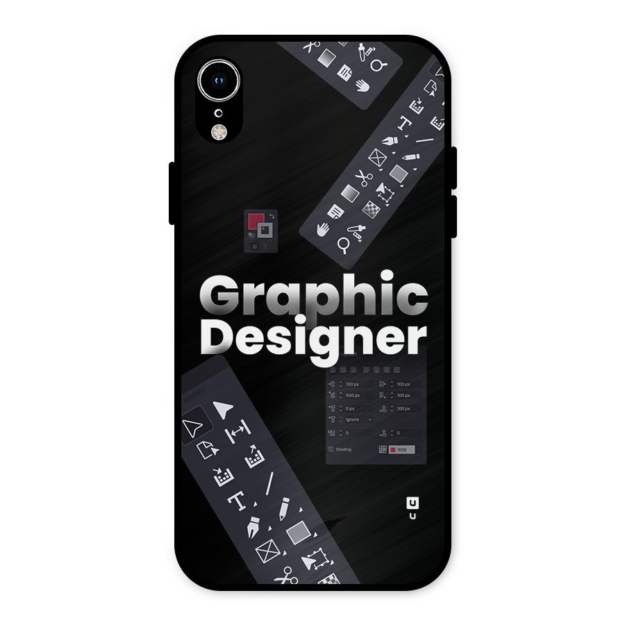 Graphic Designer Tools Metal Back Case for iPhone XR