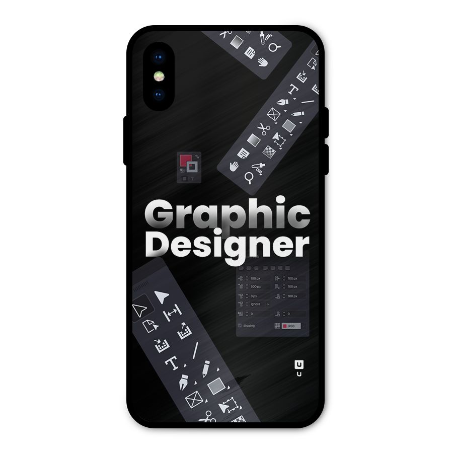 Graphic Designer Tools Metal Back Case for iPhone XS