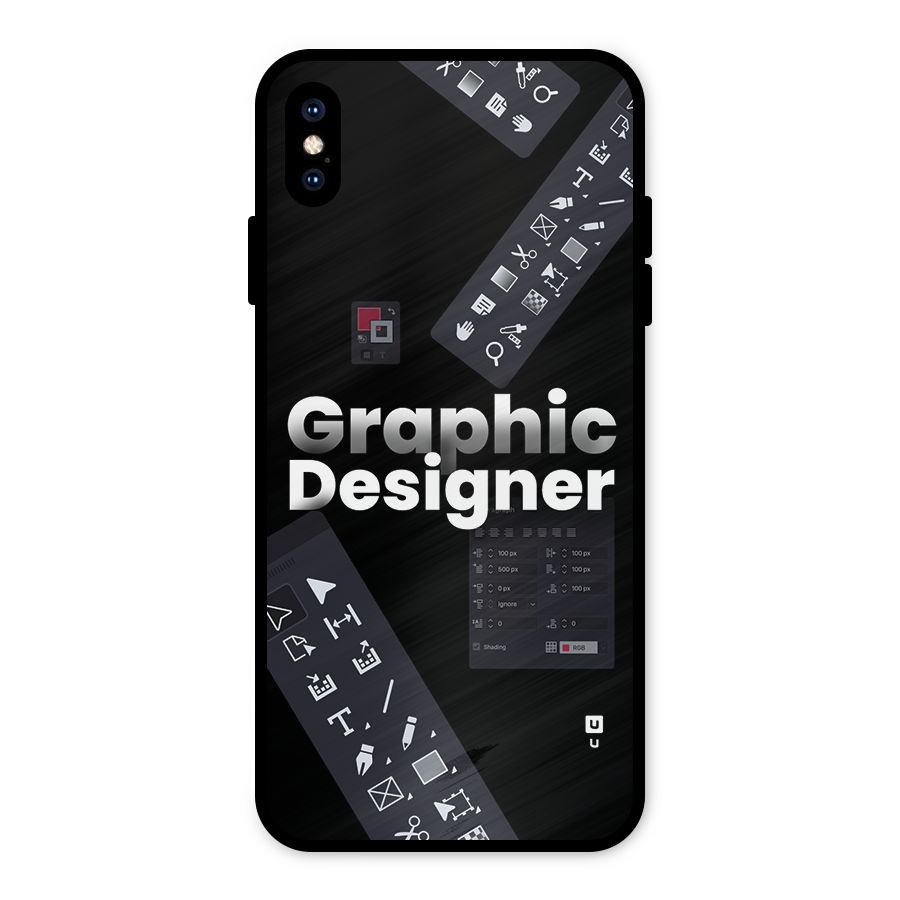 Graphic Designer Tools Metal Back Case for iPhone XS Max