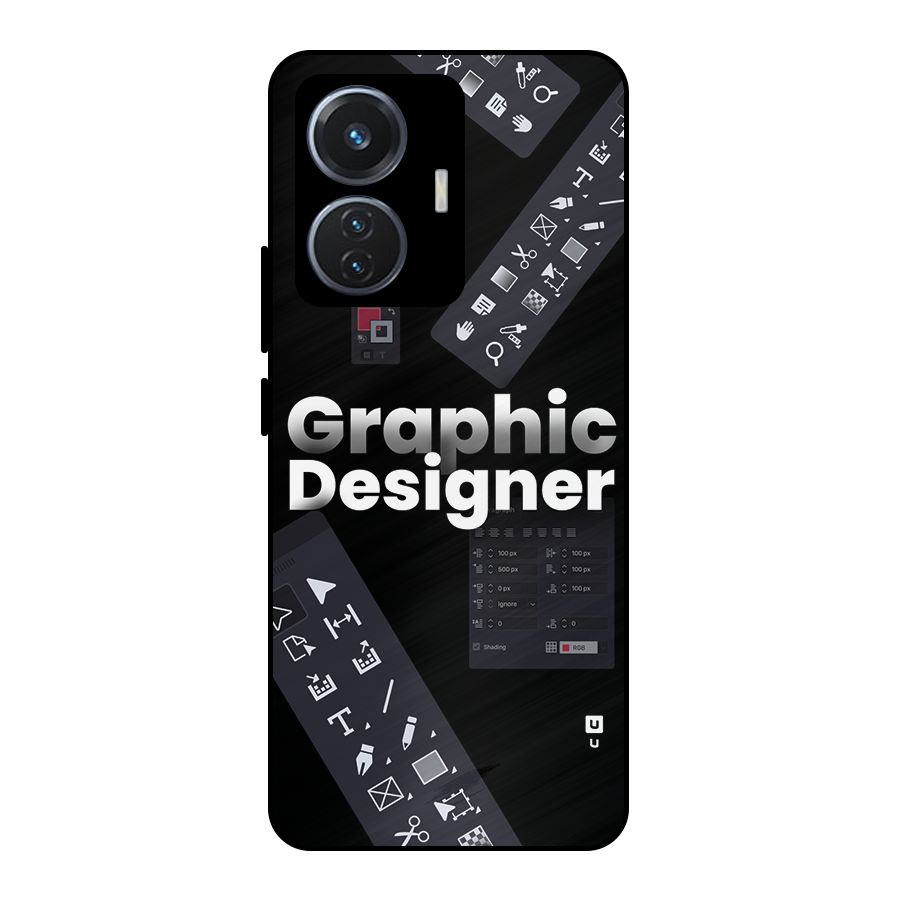 Graphic Designer Tools Metal Back Case for iQOO Z6 44W