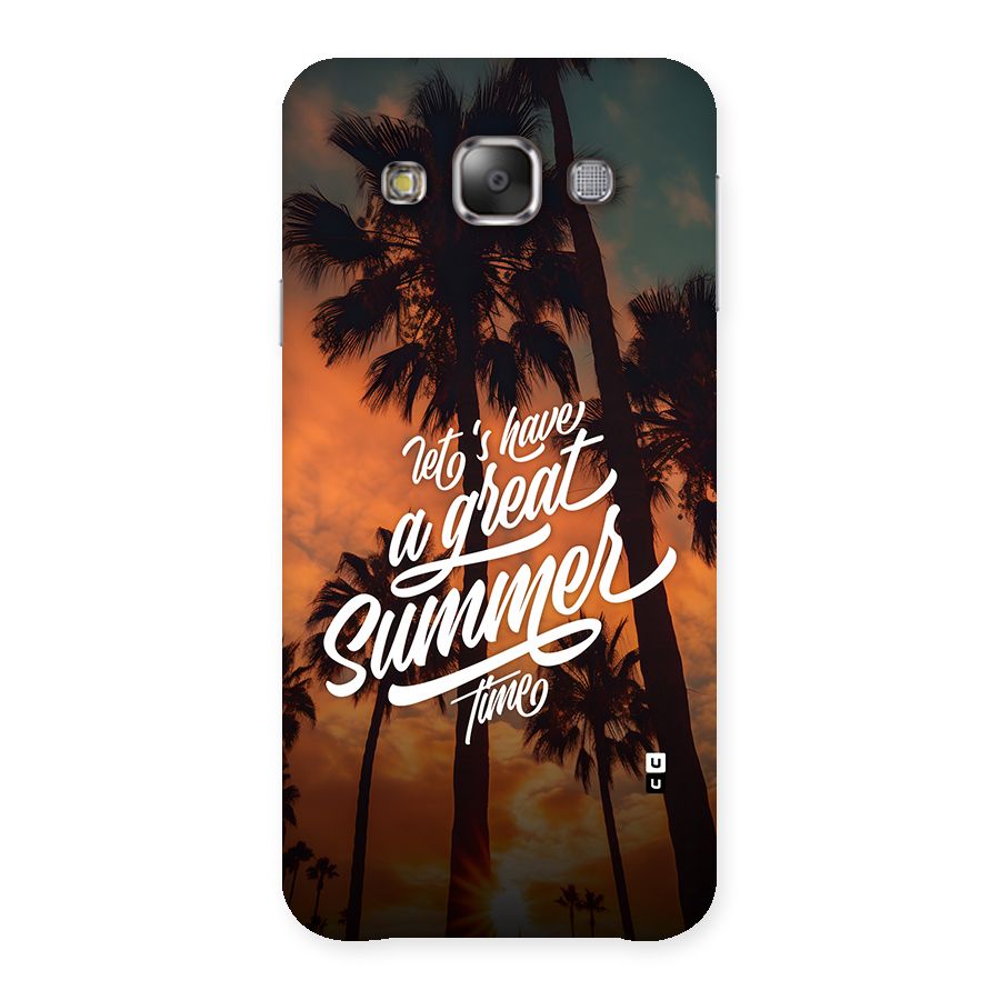 Great Summer Back Case for Galaxy E7