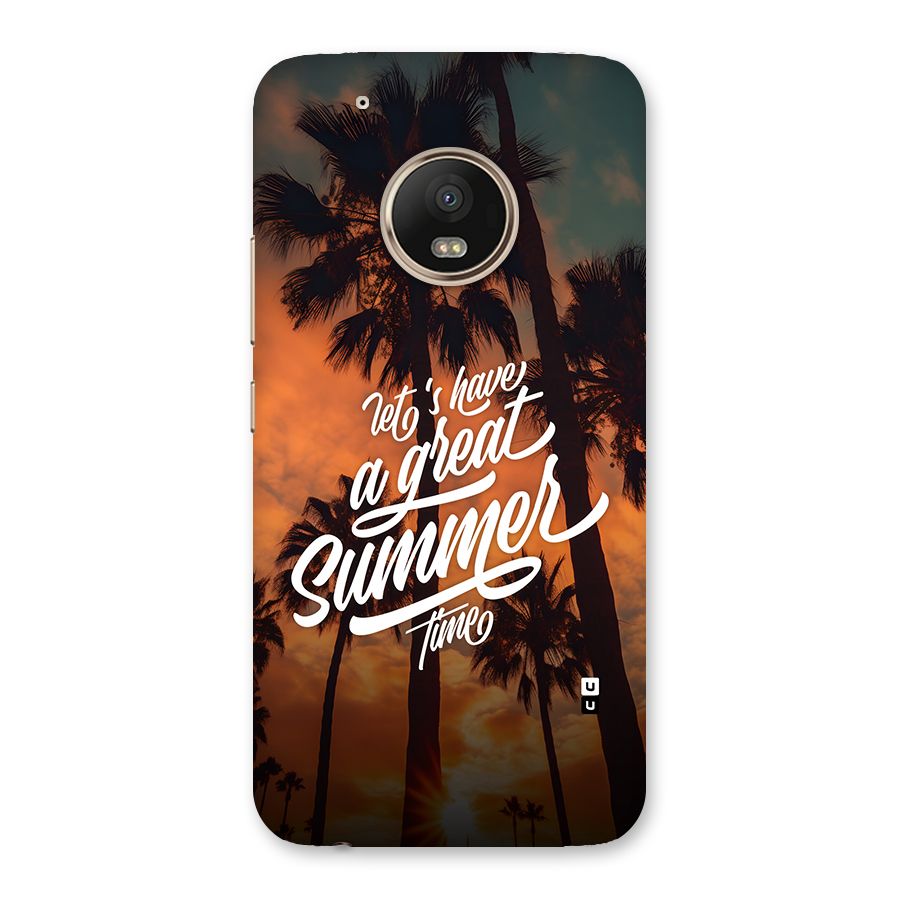 Great Summer Back Case for Moto G5 Plus