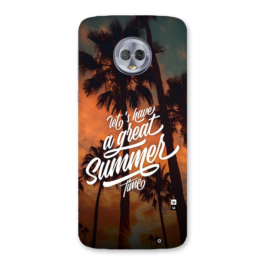 Great Summer Back Case for Moto G6 Plus