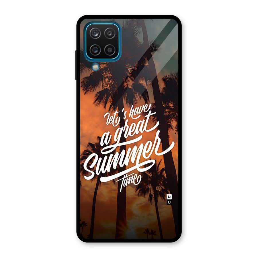 Great Summer Glass Back Case for Galaxy A12