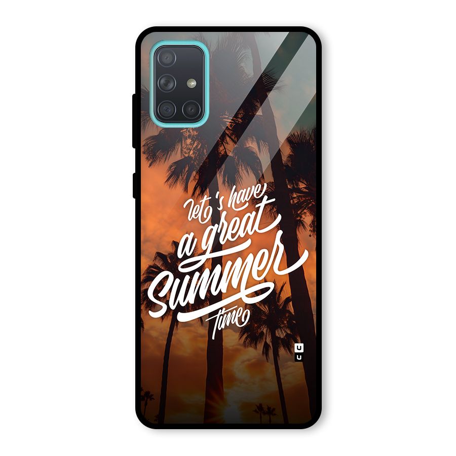 Great Summer Glass Back Case for Galaxy A71