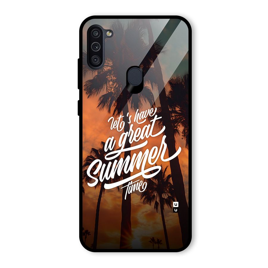 Great Summer Glass Back Case for Galaxy M11
