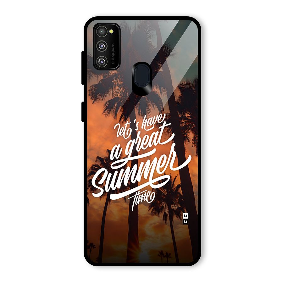 Great Summer Glass Back Case for Galaxy M21