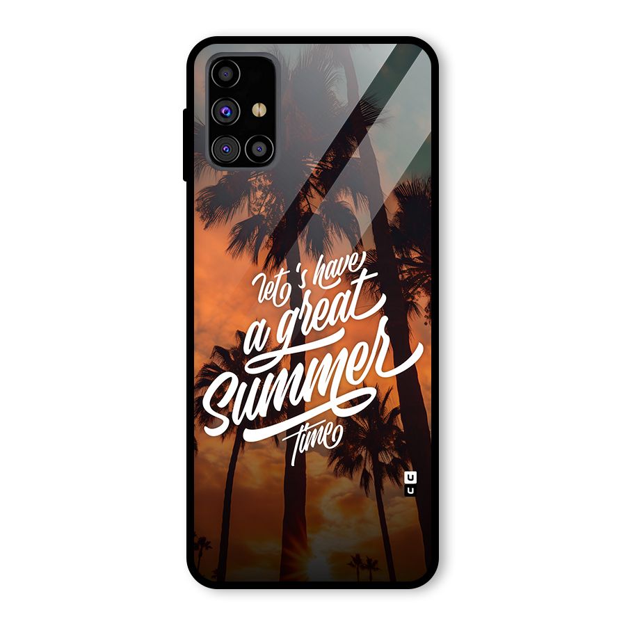 Great Summer Glass Back Case for Galaxy M31s