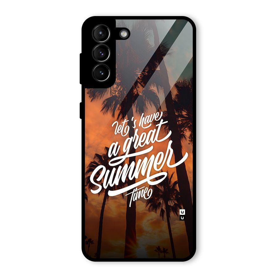 Great Summer Glass Back Case for Galaxy S21 Plus